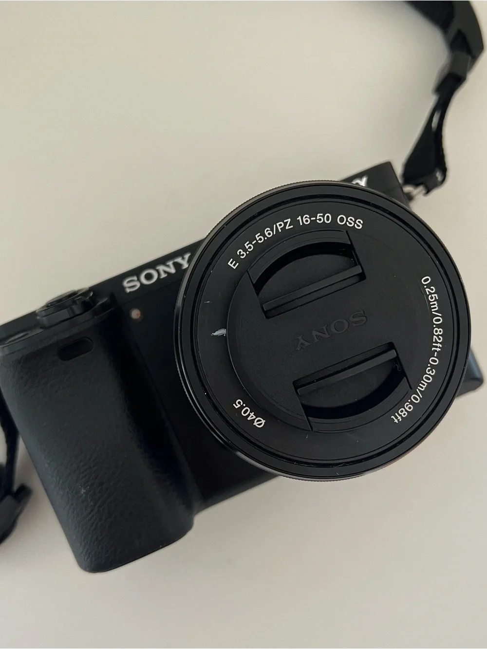 Sony Alpha a6000 Black Mirrorless Camera with Lens, Strap, Bag & Extra Battery